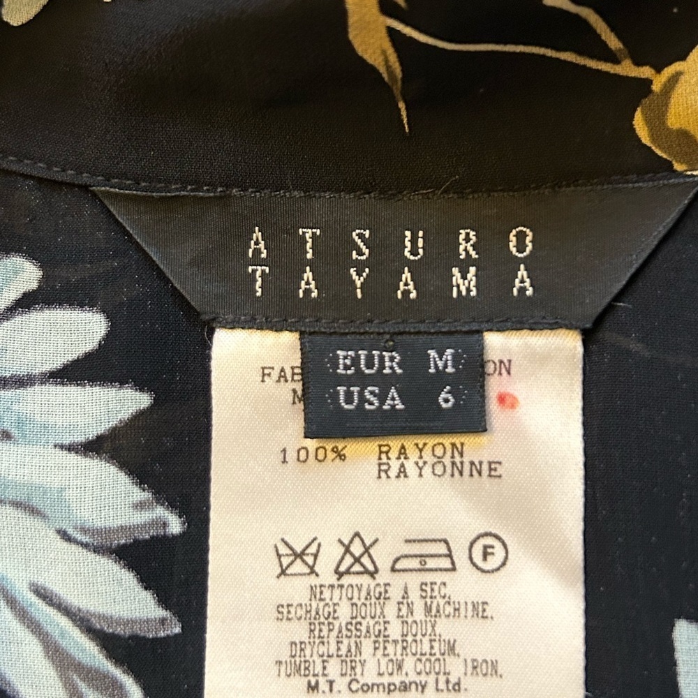 ATSURO TAYAMA floral blouse /tunic MED made in Japan - Picture 9 of 12